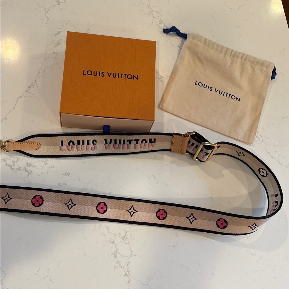 Louis Vuitton Pink and Black Satchel Strap